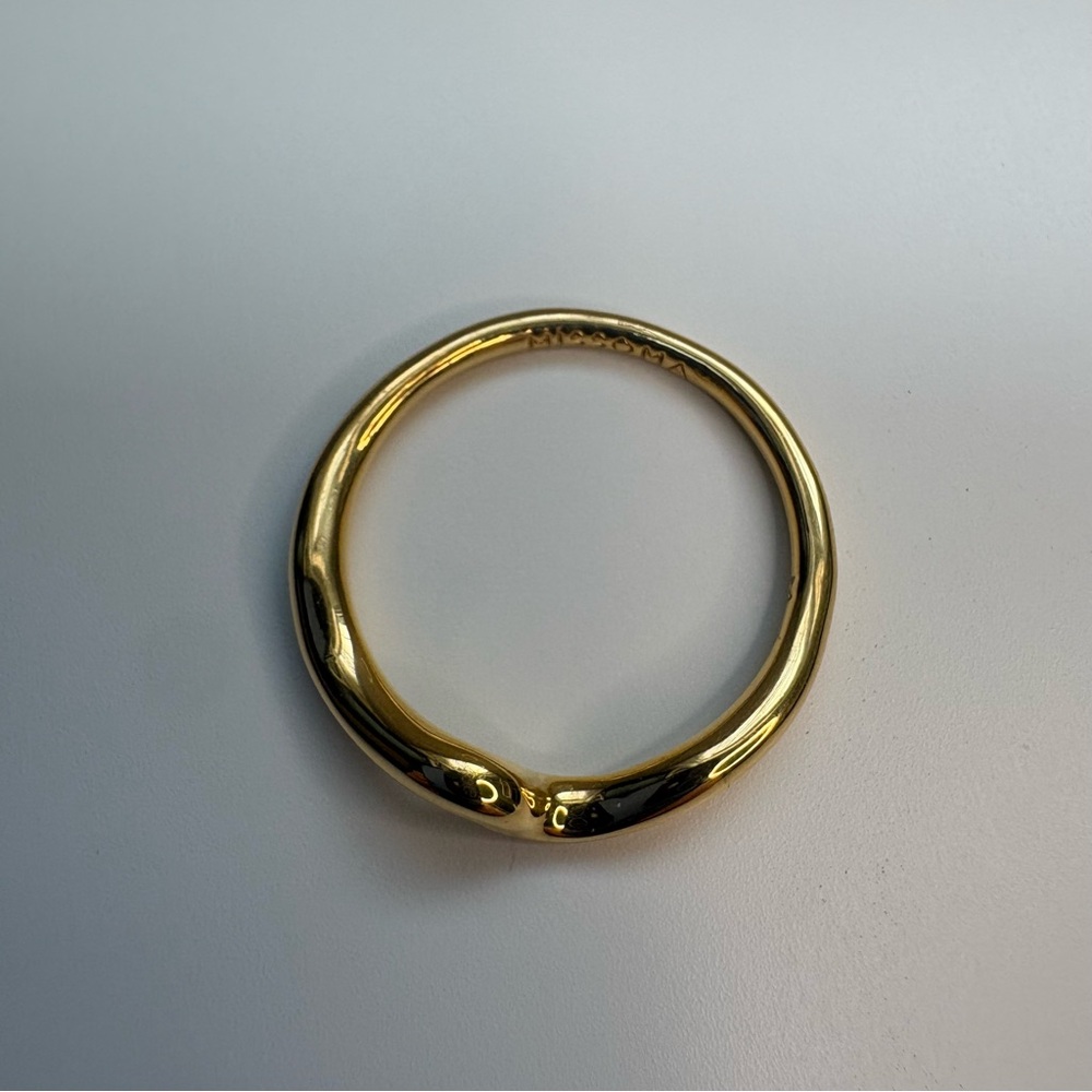 Missoma Molten Wave Stacking Ring, Size 9, Gold - Picture 3 of 12